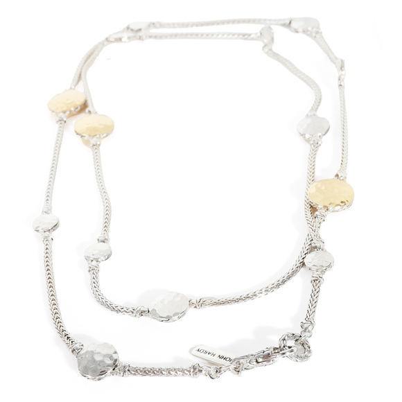 John Hardy Yellow Gold & Sterling Silver Paul Station Necklace - Picture 2 of 3